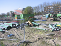 907649 Gezicht op het bouwrijp maken van het terrein tussen de Talmalaan en de Troelstralaan te Utrecht, waar nieuwbouw ...